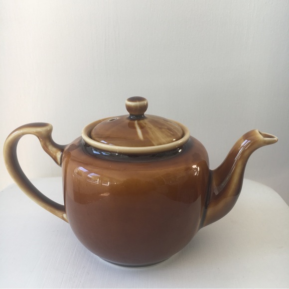 Vintage Chinese Cream Swirled Drip Glazed TeaPot - Picture 2 of 5